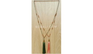 golden cup exclusive necklaces tassels crystal bead